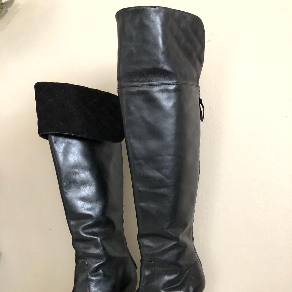 Convertible over-the-knee leather boots